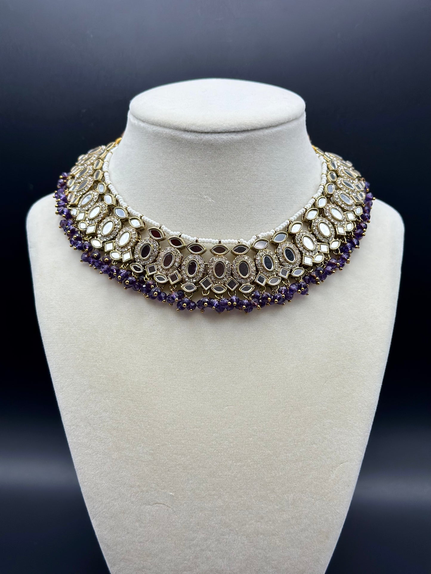 Anjali Necklace Set (Includes Earrings & Tikka)