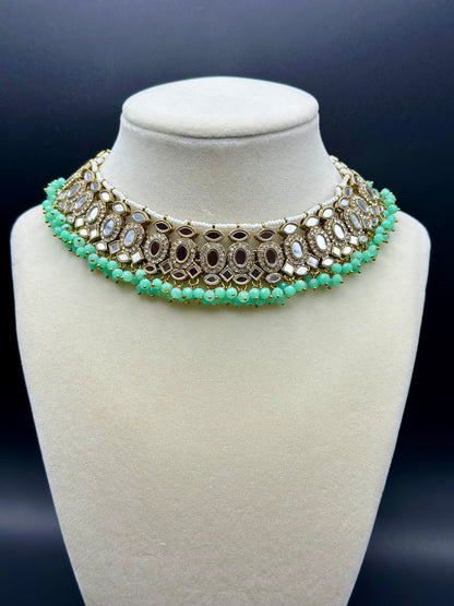 Anjali Necklace Set (Includes Earrings & Tikka)