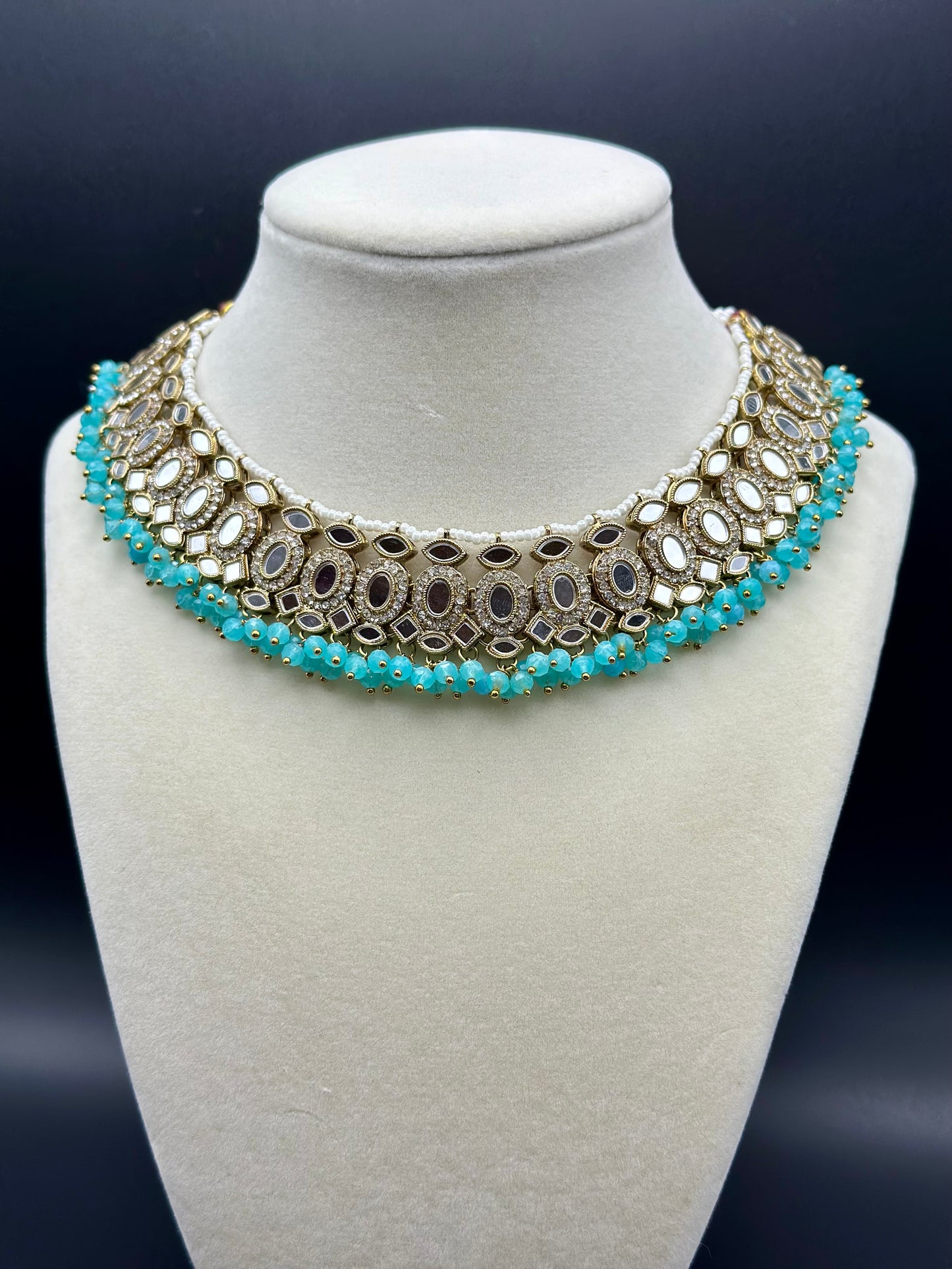 Anjali Necklace Set (Includes Earrings & Tikka)