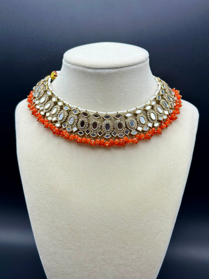 Anjali Necklace Set (Includes Earrings & Tikka)