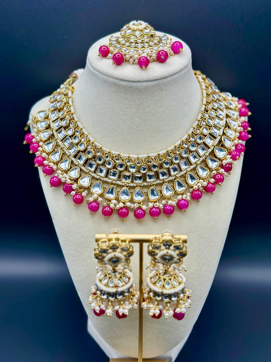 Mandira Necklace Set (Includes Earrings & Tikka)