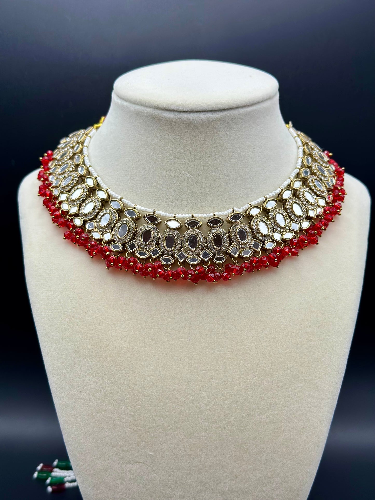 Anjali Necklace Set (Includes Earrings & Tikka)