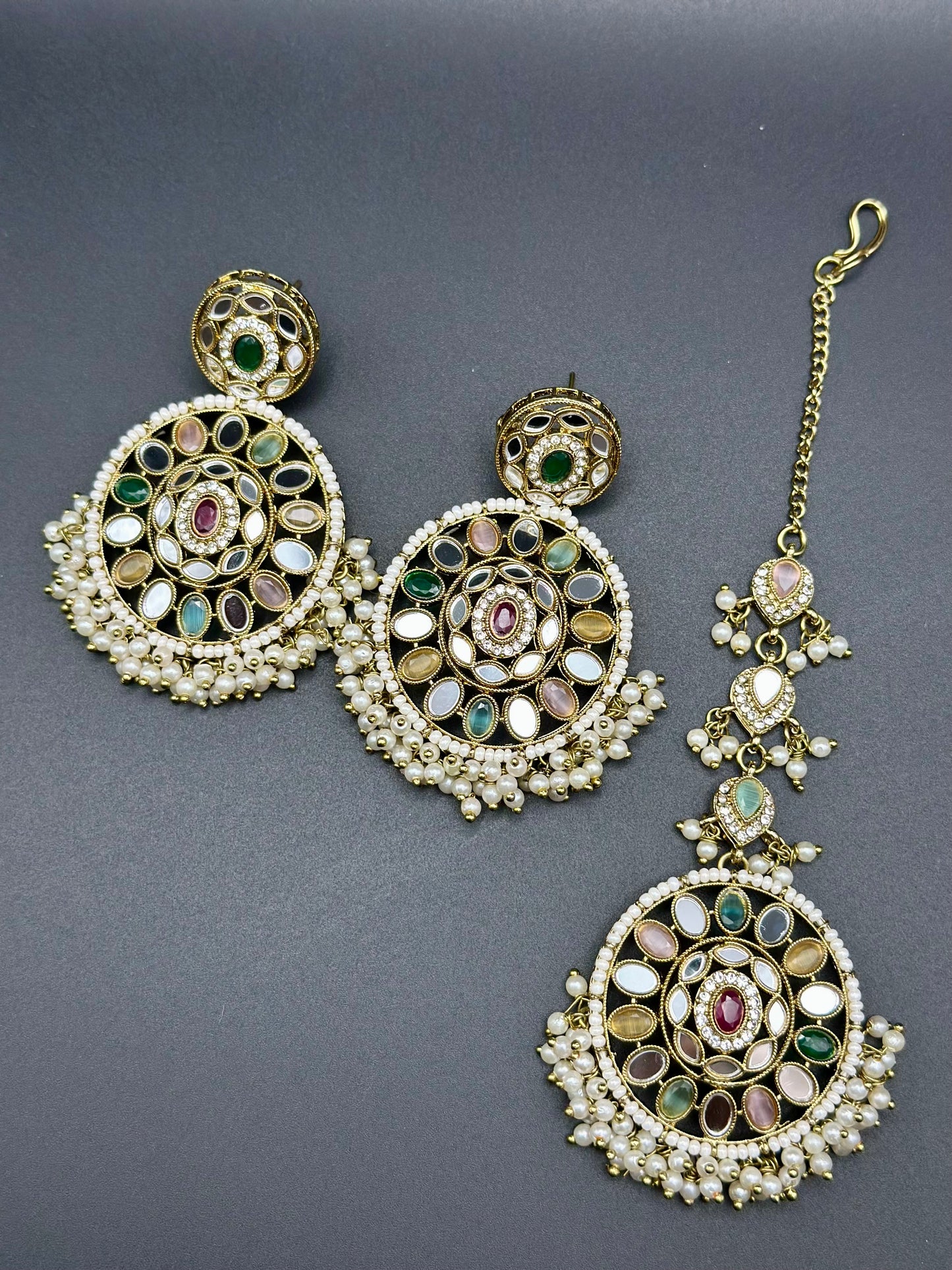 Anjali Necklace Set (Includes Earrings & Tikka)