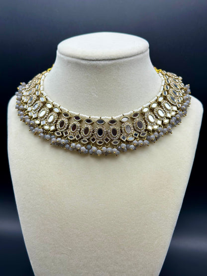 Anjali Necklace Set (Includes Earrings & Tikka)