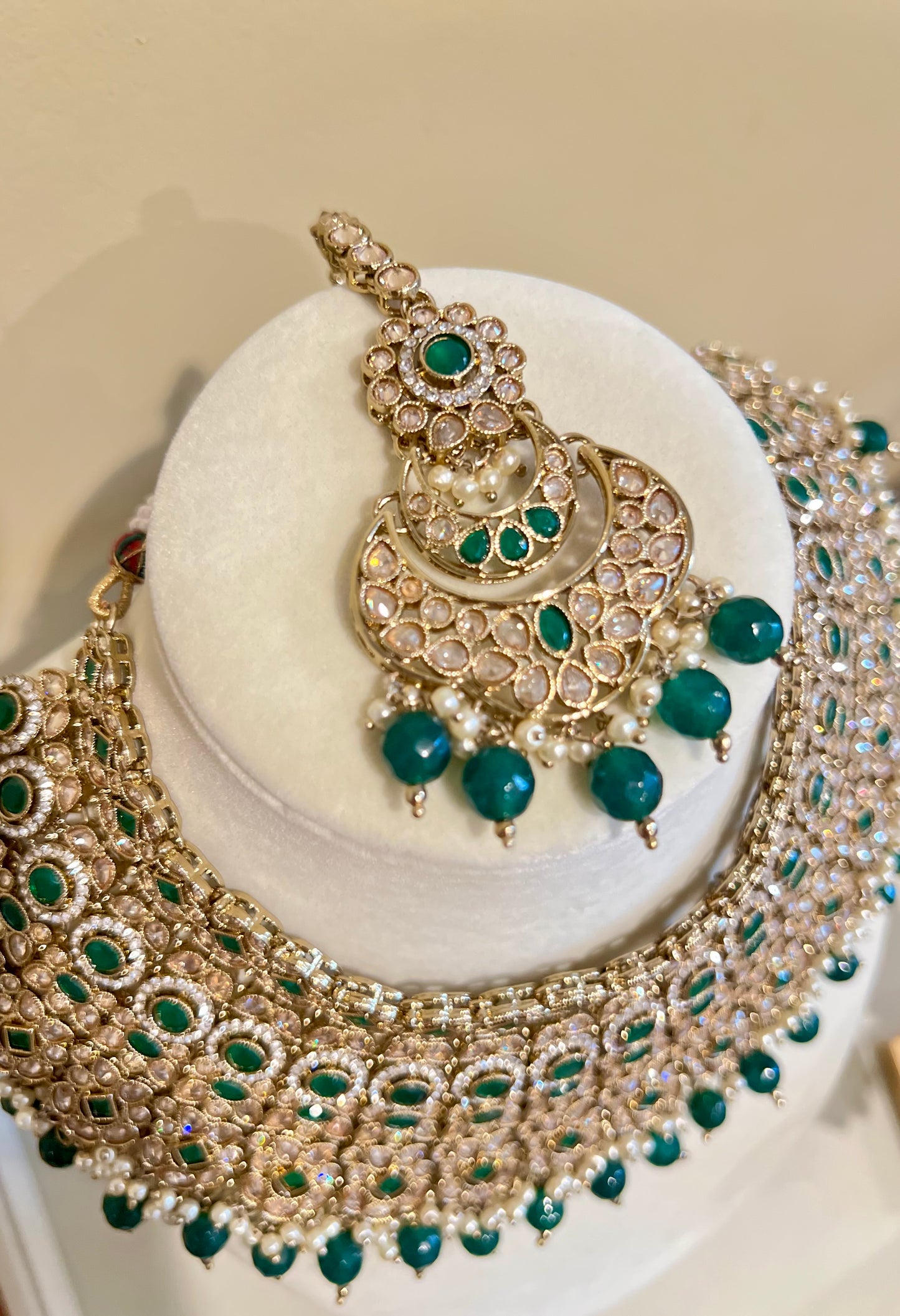 Noor Bridal Necklace Set (Includes Earrings & Tikka)