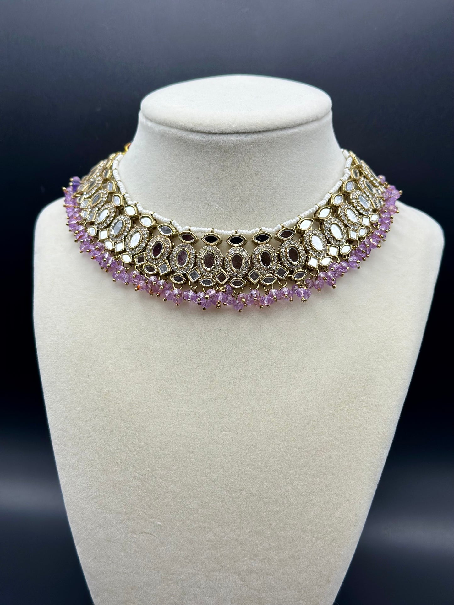 Anjali Necklace Set (Includes Earrings & Tikka)