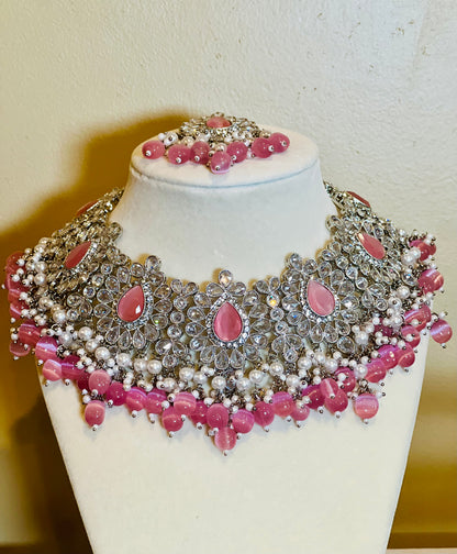 Shyna Bridal Necklace Set (Includes Earrings & Tikka)