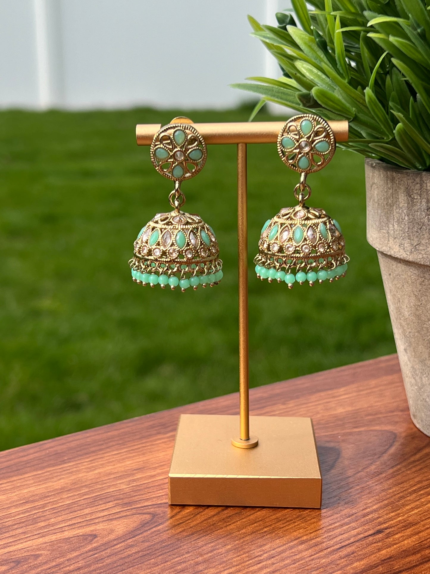 Priyanshi Kundan Jhumki Earrings