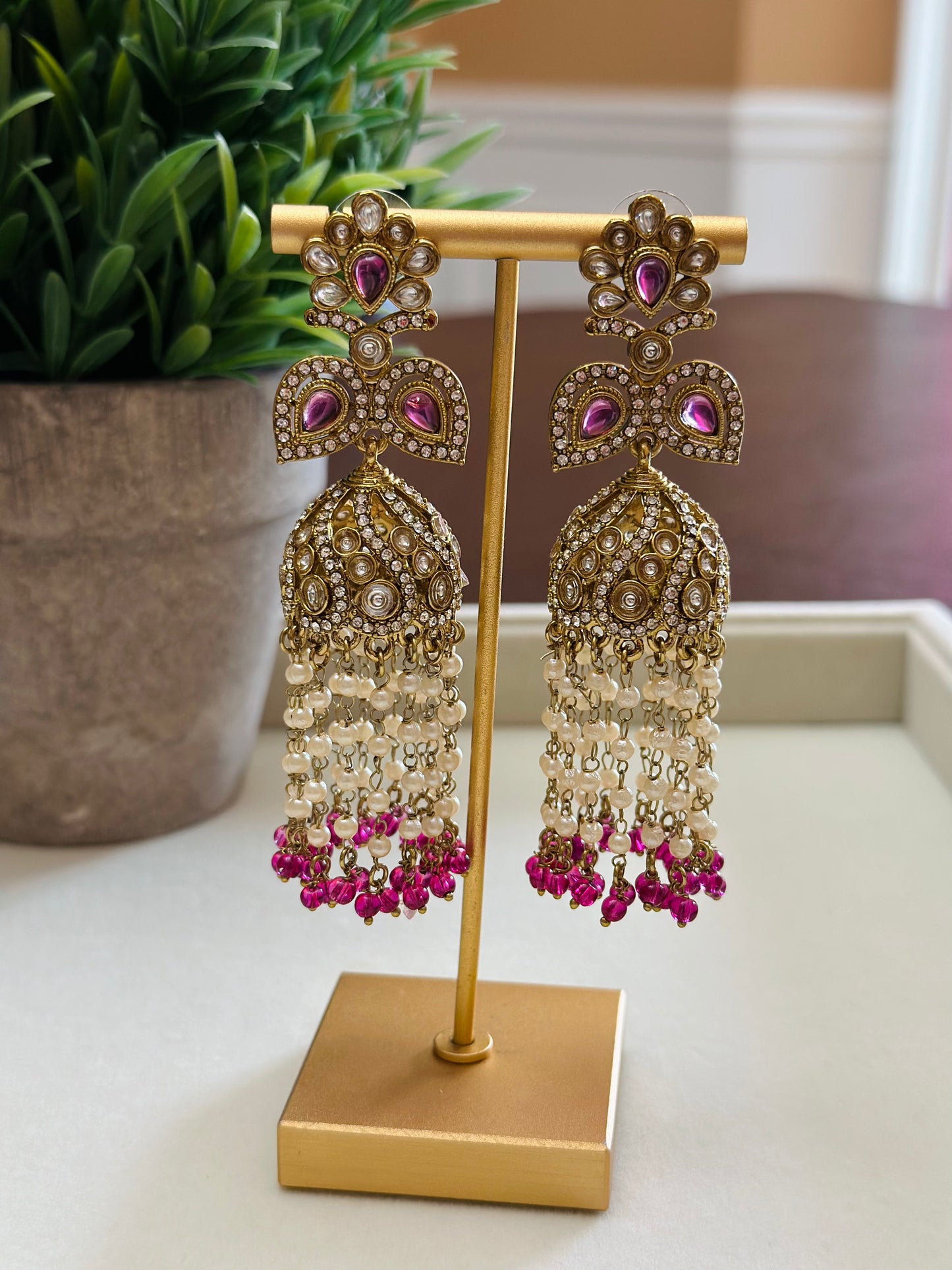 Saima Kundan Jhumki Earrings