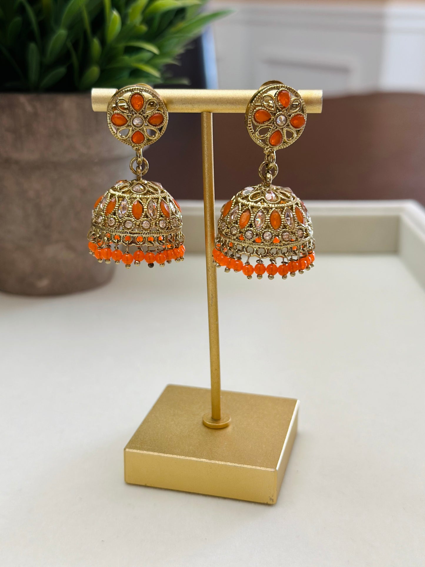 Priyanshi Kundan Jhumki Earrings